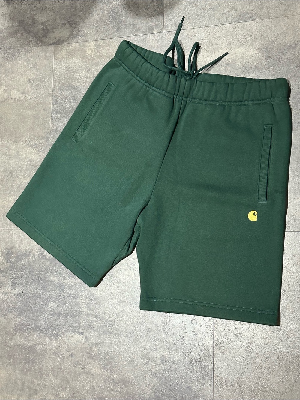 Carhartt WIP Dark Green Athletic Logo Shorts